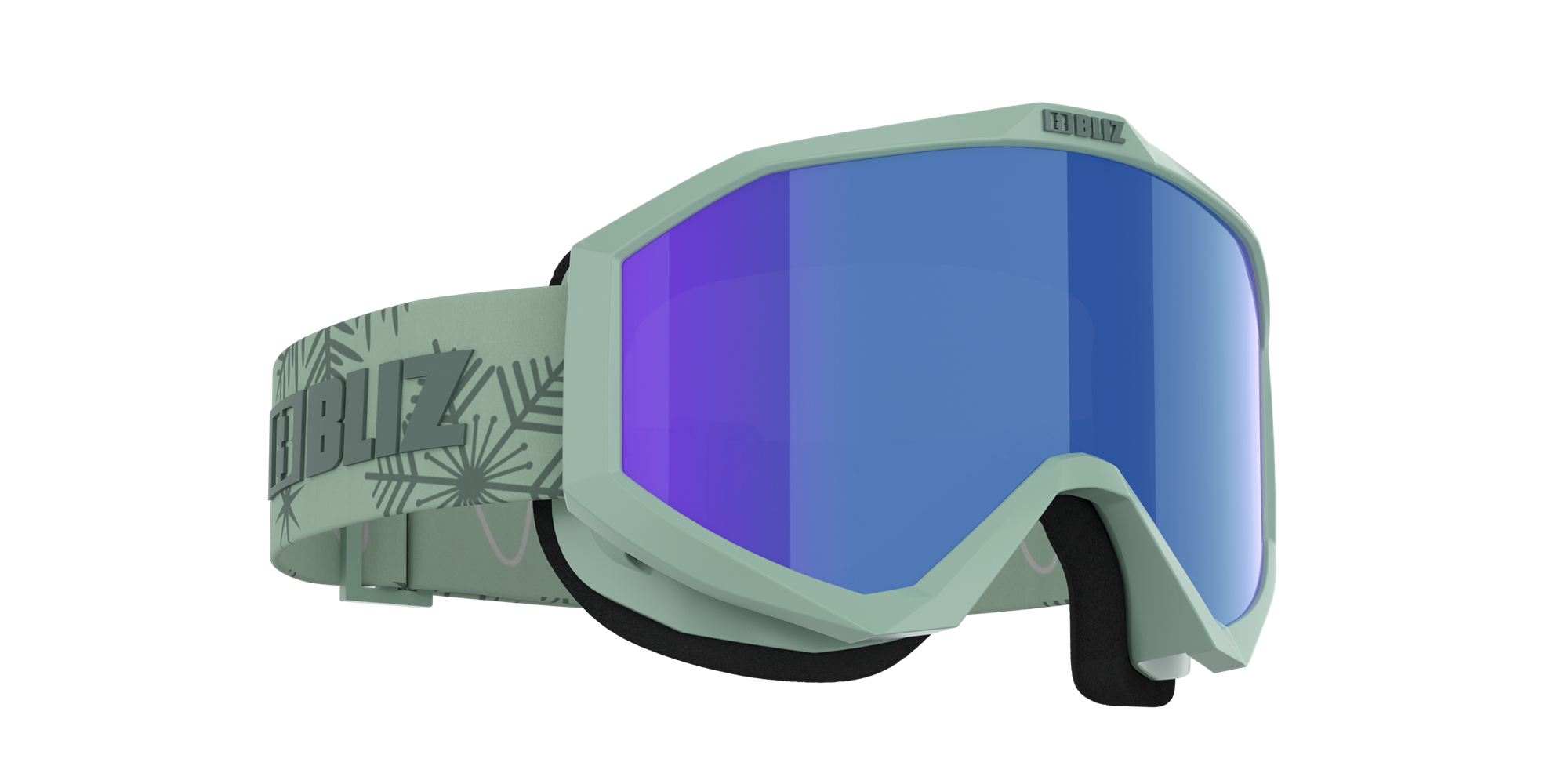 Bliz Liner Jr Ski Goggles Matte Green With Dark Green Logo / Brown Blue | UESJ62341