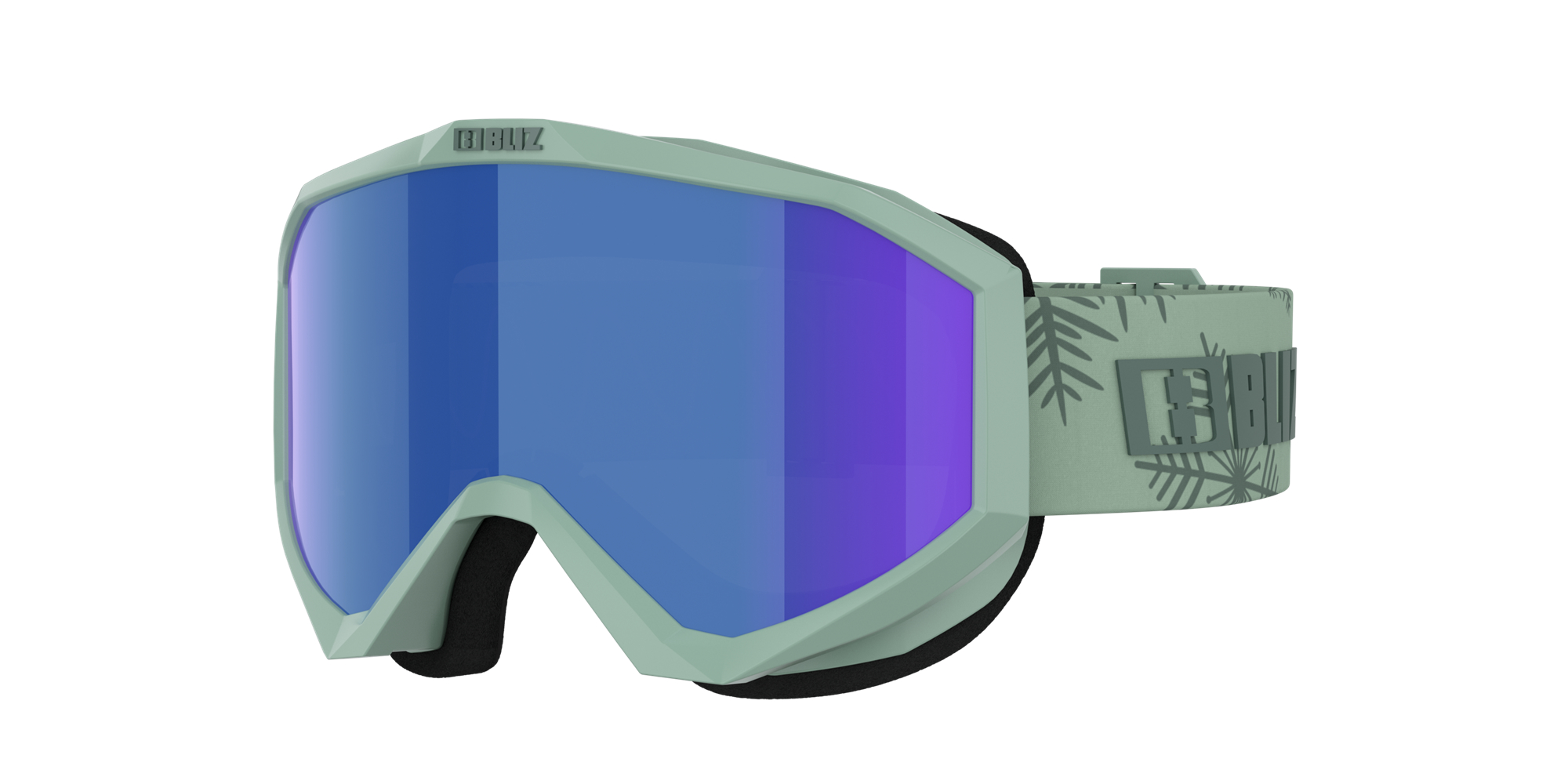 Bliz Liner Jr Ski Goggles Matte Green With Dark Green Logo / Brown Blue | UESJ62341