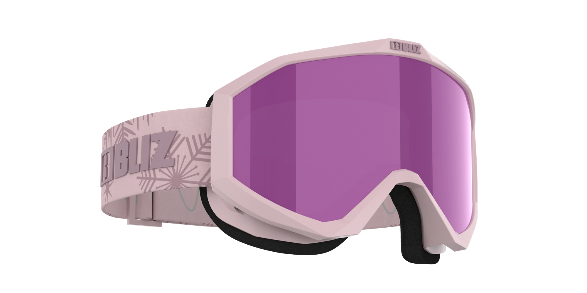 Bliz Liner Jr Ski Goggles Matte Pink With Purple Logo / Brown Pink | QHZW41903