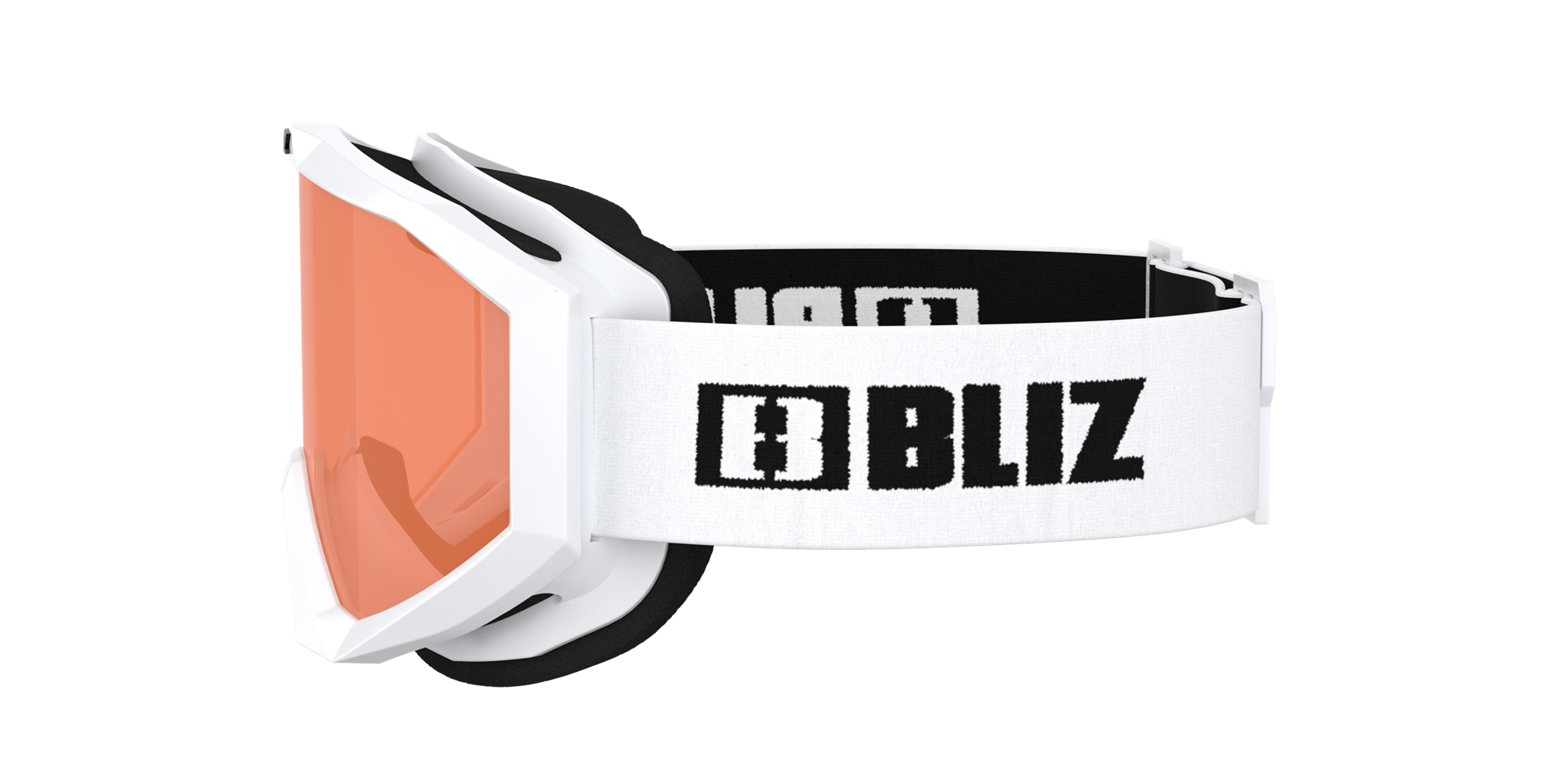 Bliz Liner Jr Ski Goggles Matte White With Black Logo / Orange | IYLK21956