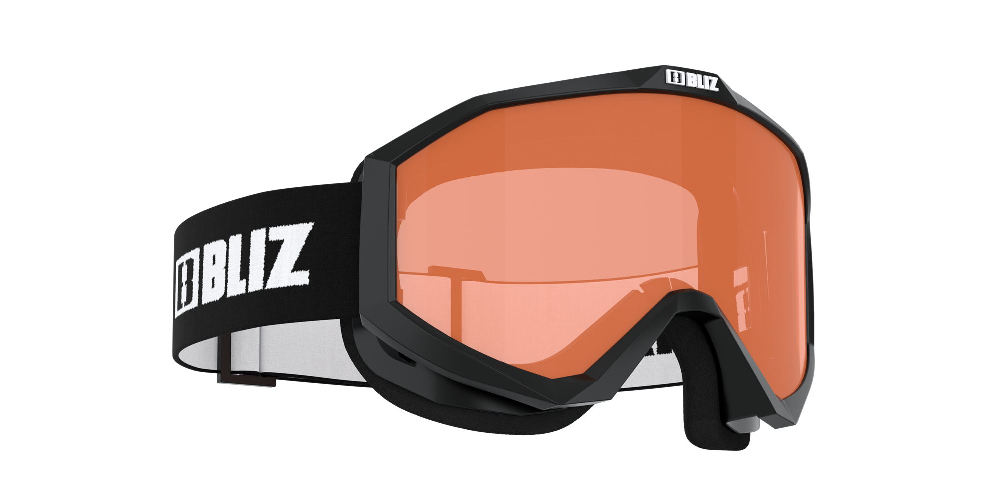 Bliz Liner Ski Goggles Black - White Logo / Orange | FWOS50723