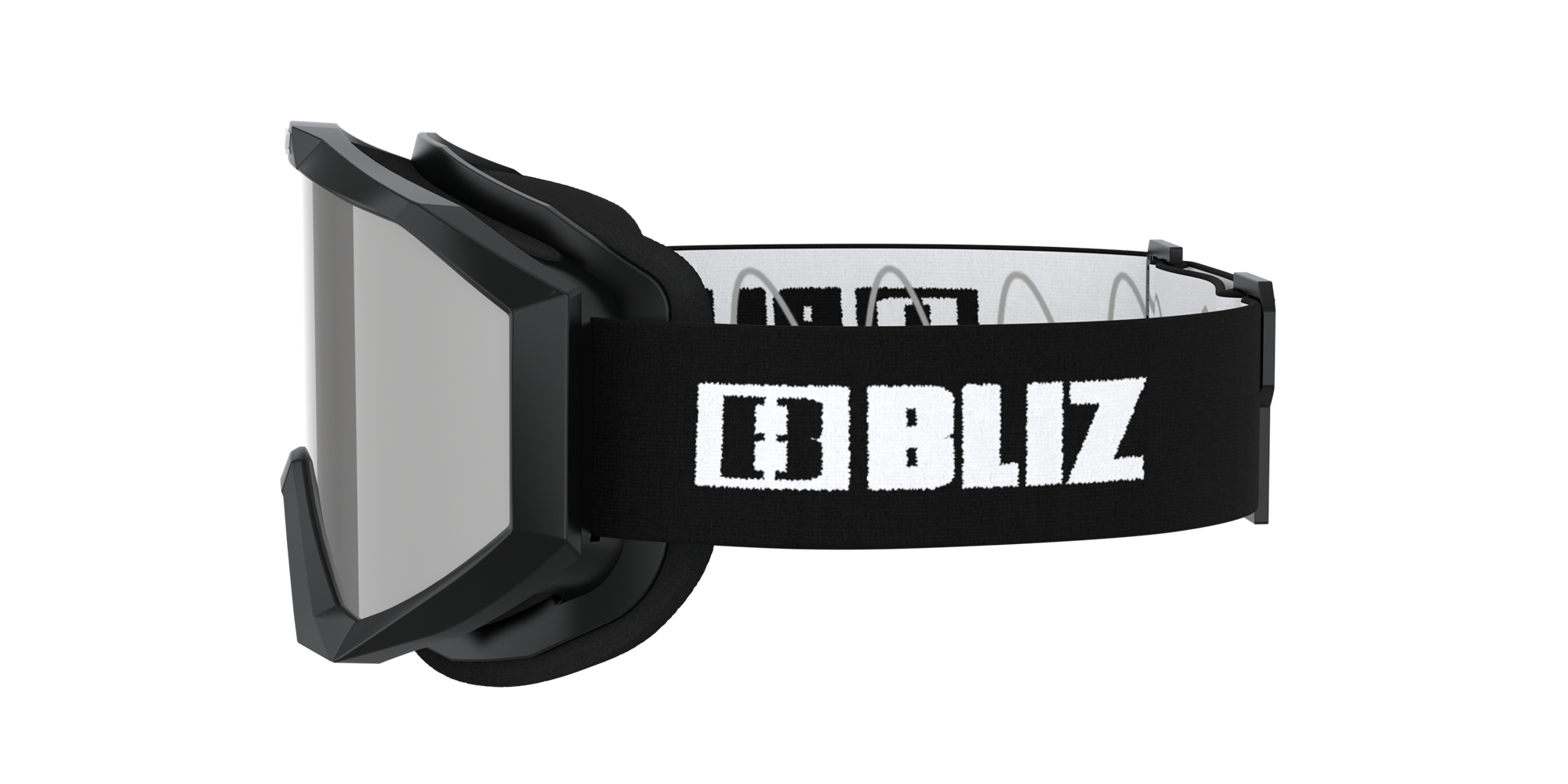 Bliz Liner Ski Goggles Black - White Logo / Orange/Silver Mirror | TFZA68745