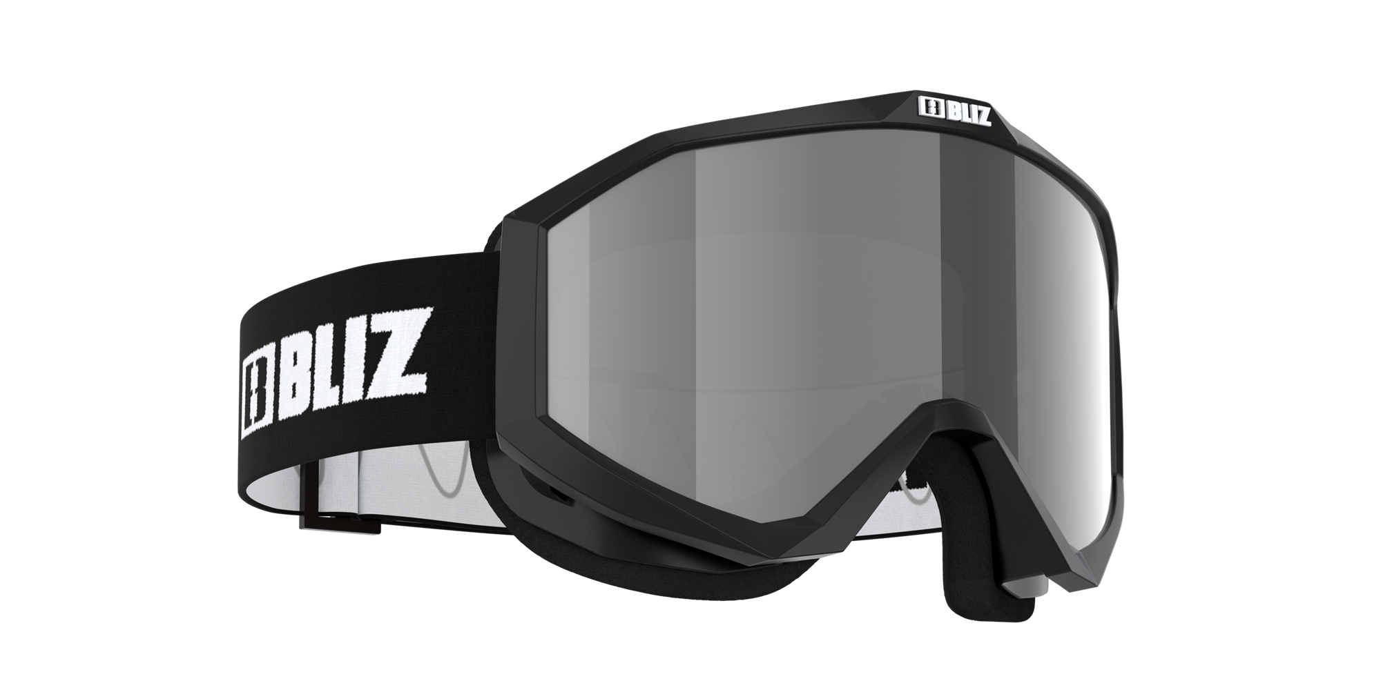 Bliz Liner Ski Goggles Black - White Logo / Orange/Silver Mirror | TFZA68745