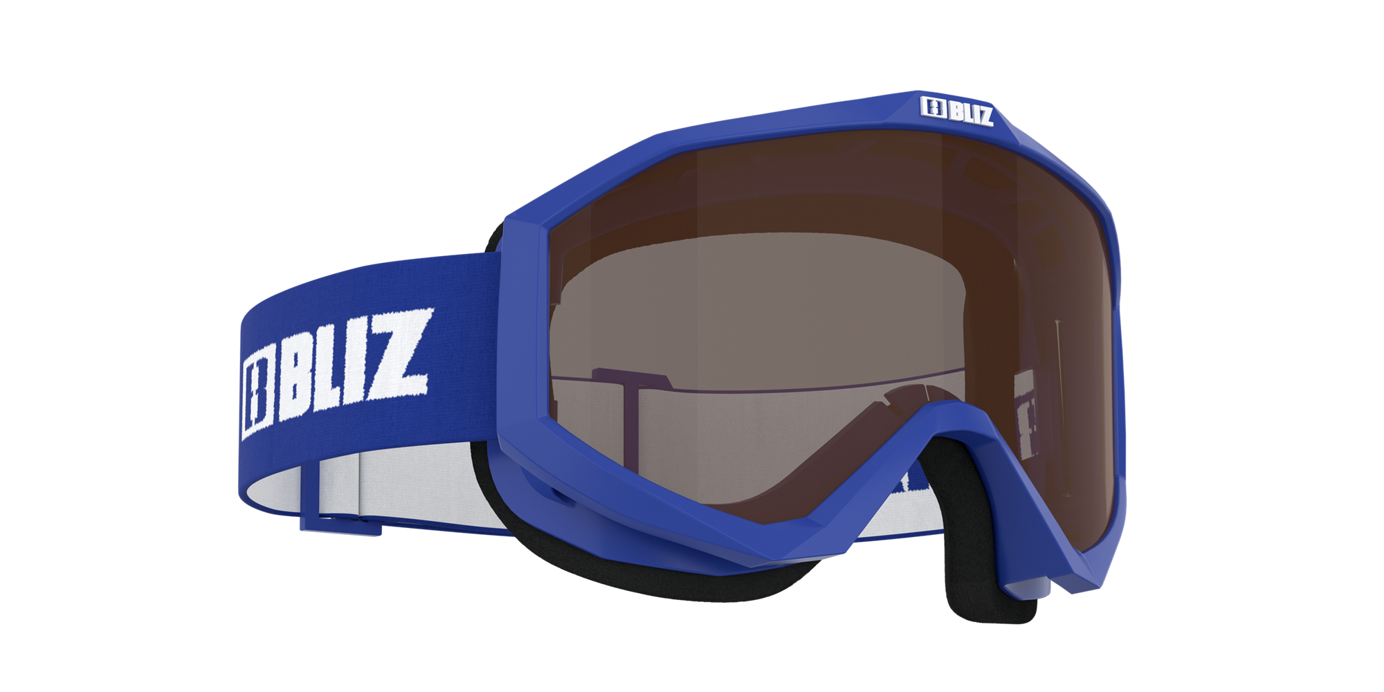 Bliz Liner Ski Goggles Blue - White Logo / Brown | KMBD91428