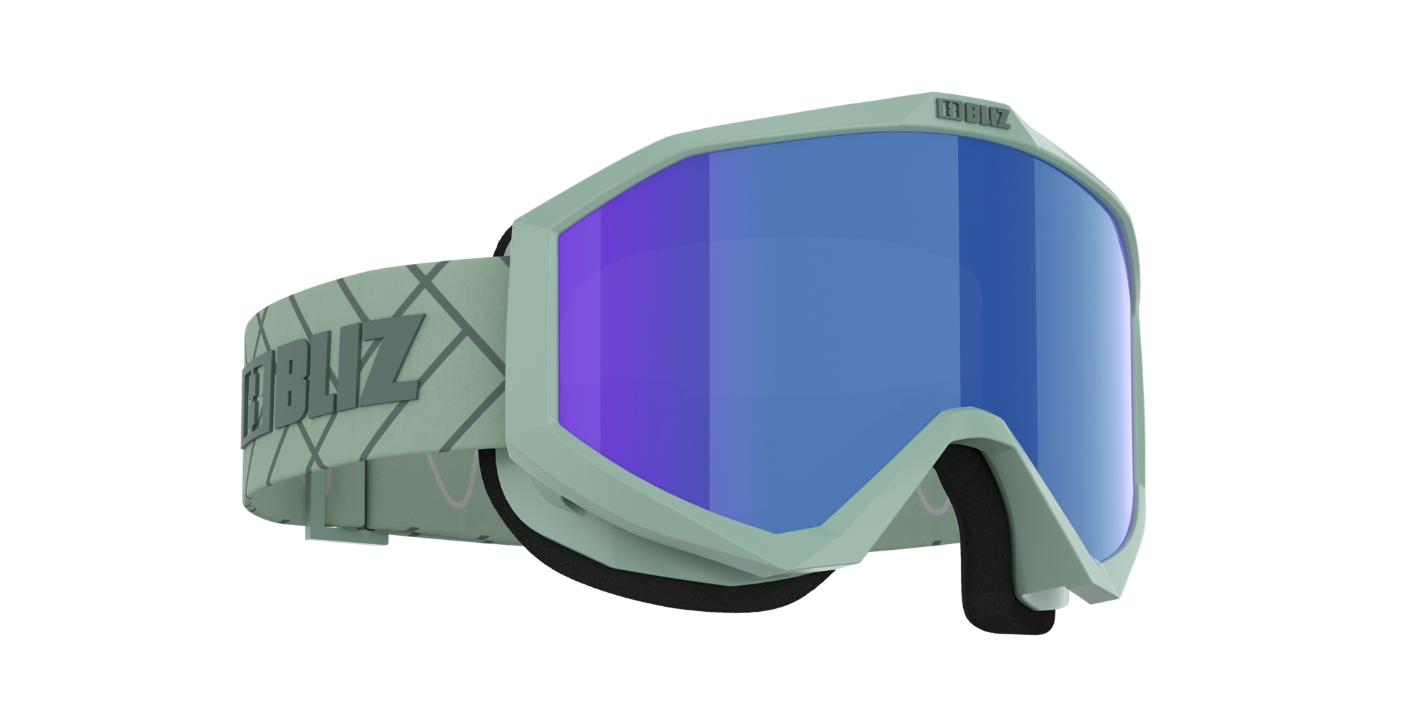 Bliz Liner Ski Goggles Matte Green With Dark Green Logo / Brown Blue | VPYJ13298