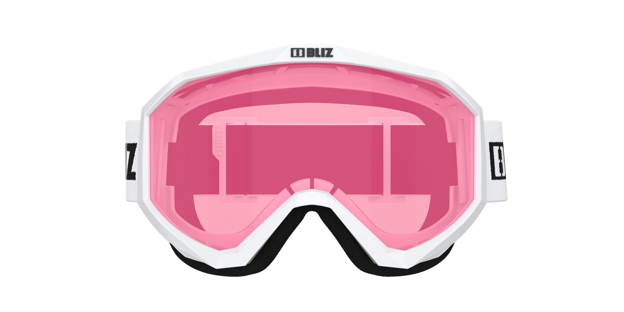 Bliz Liner Ski Goggles White - Black Logo / Pink | ATIW48052