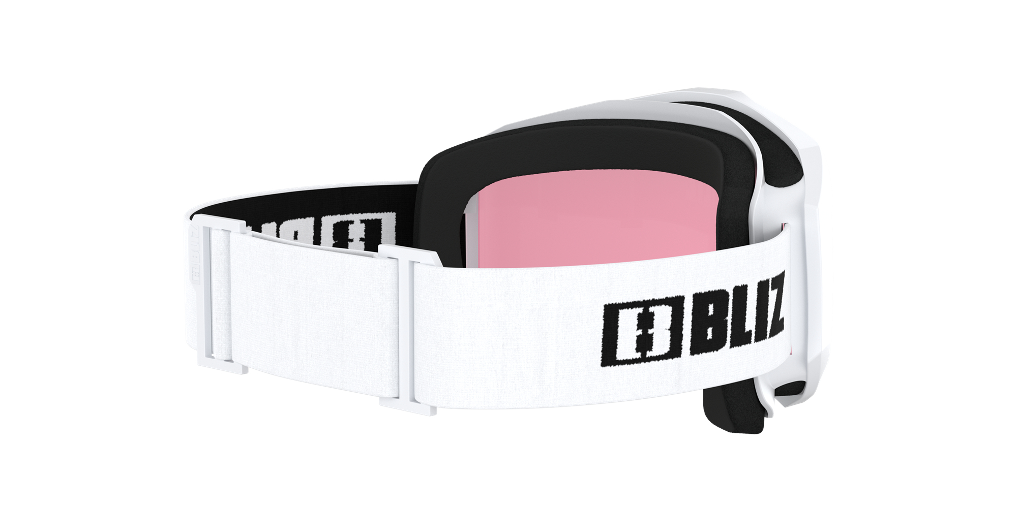 Bliz Liner Ski Goggles White - Black Logo / Pink | ATIW48052