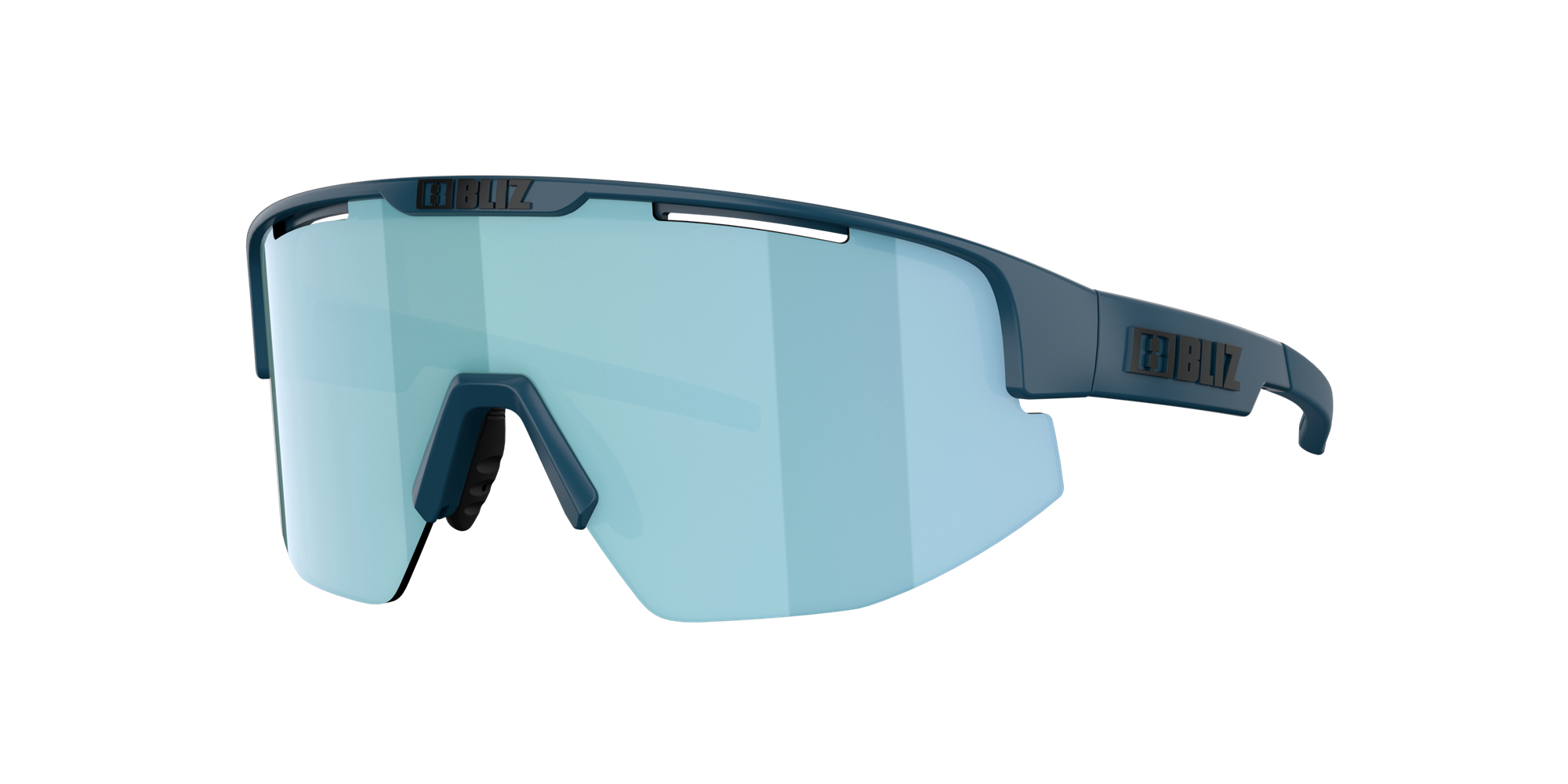 Bliz Matrix Small Sunglasses Matte Blue / Smoke Ice Blue Mirror | WGDR41259