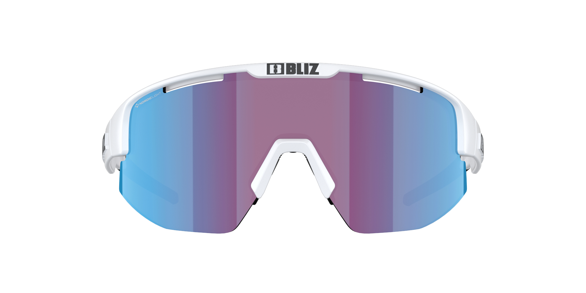 Bliz Matrix Small Sunglasses Matte White / Rose/Violet Mirror Blue | EUFV48760