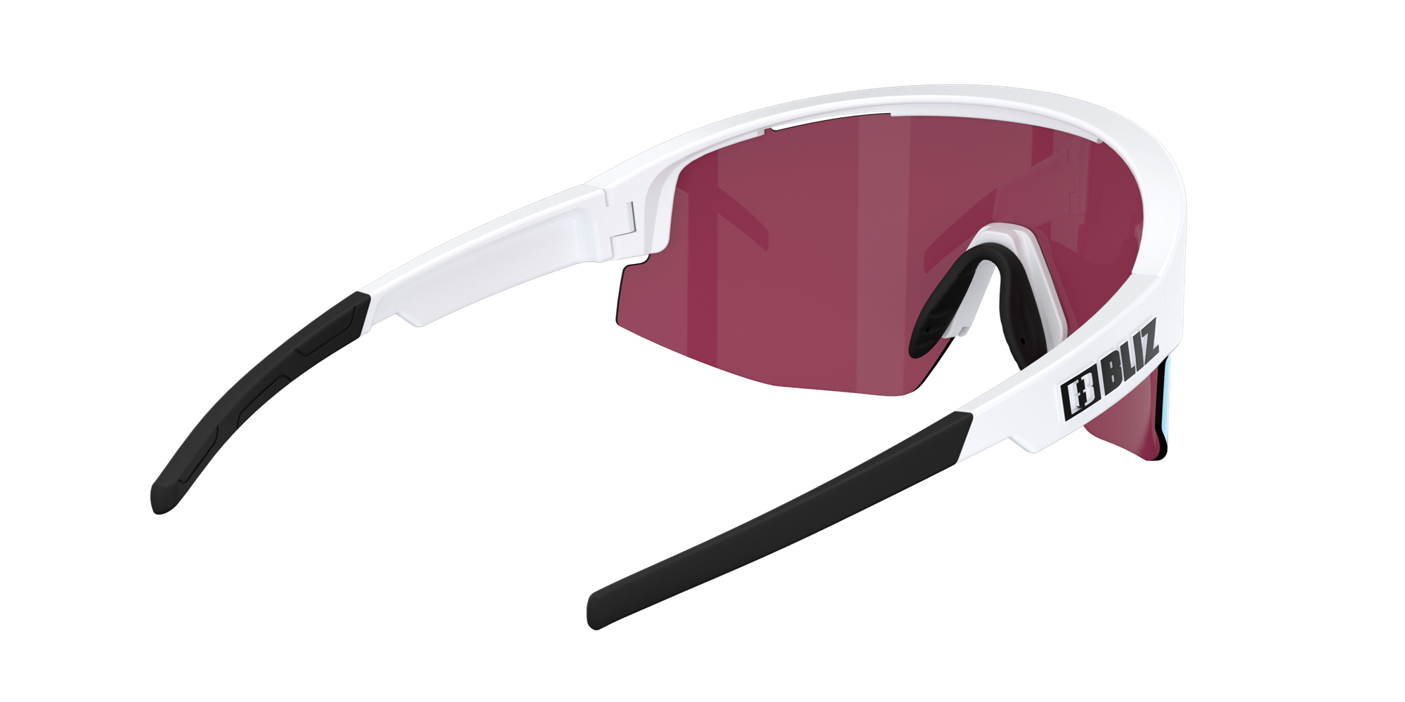 Bliz Matrix Small Sunglasses Matte White / Rose/Violet Mirror Blue | EUFV48760