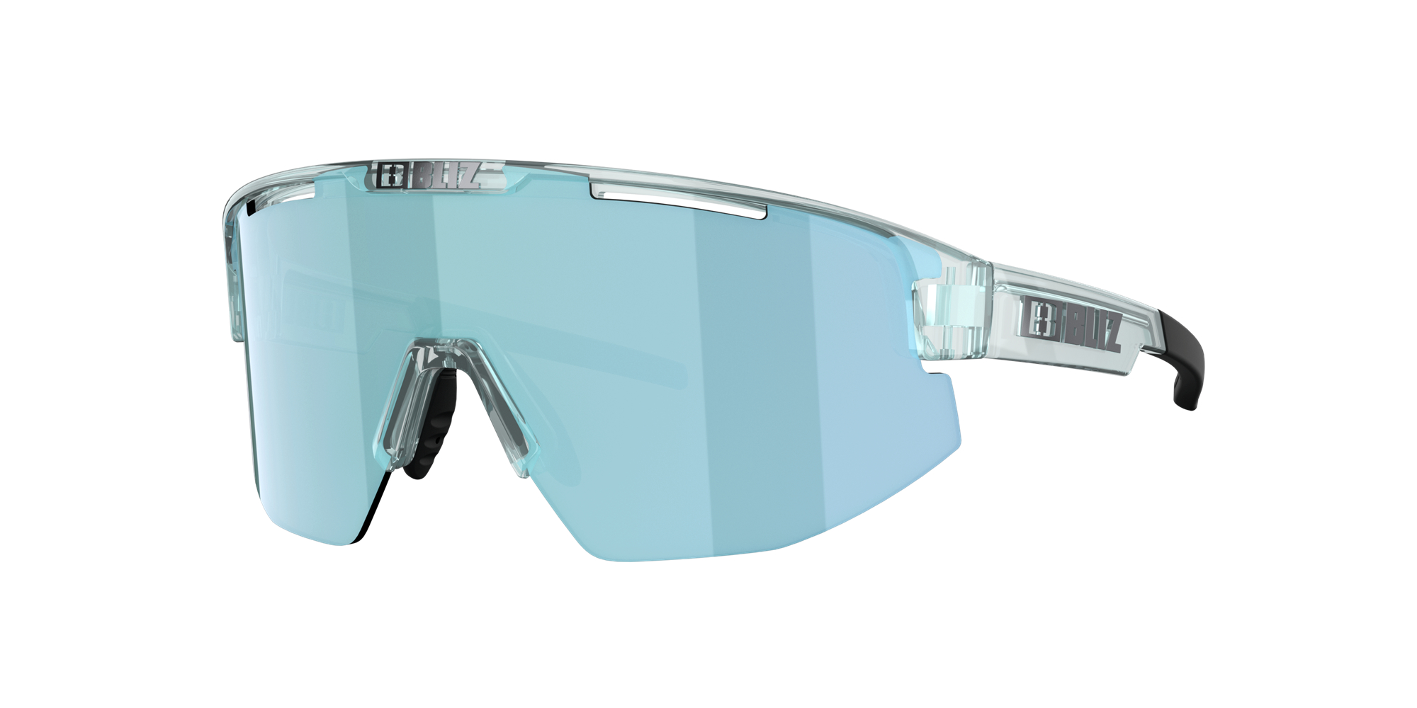 Bliz Matrix Sunglasses Transparent Ice Blue / Smoke Ice Blue | OCLA80763