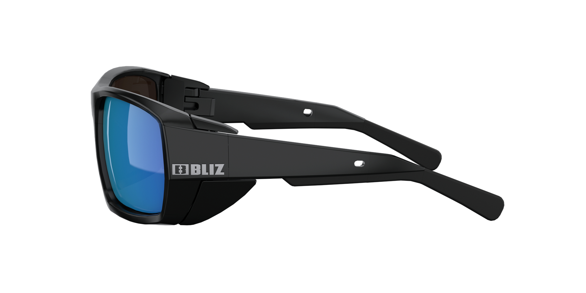 Bliz Peak Sunglasses Black / Brown Blue | ZFCN23015