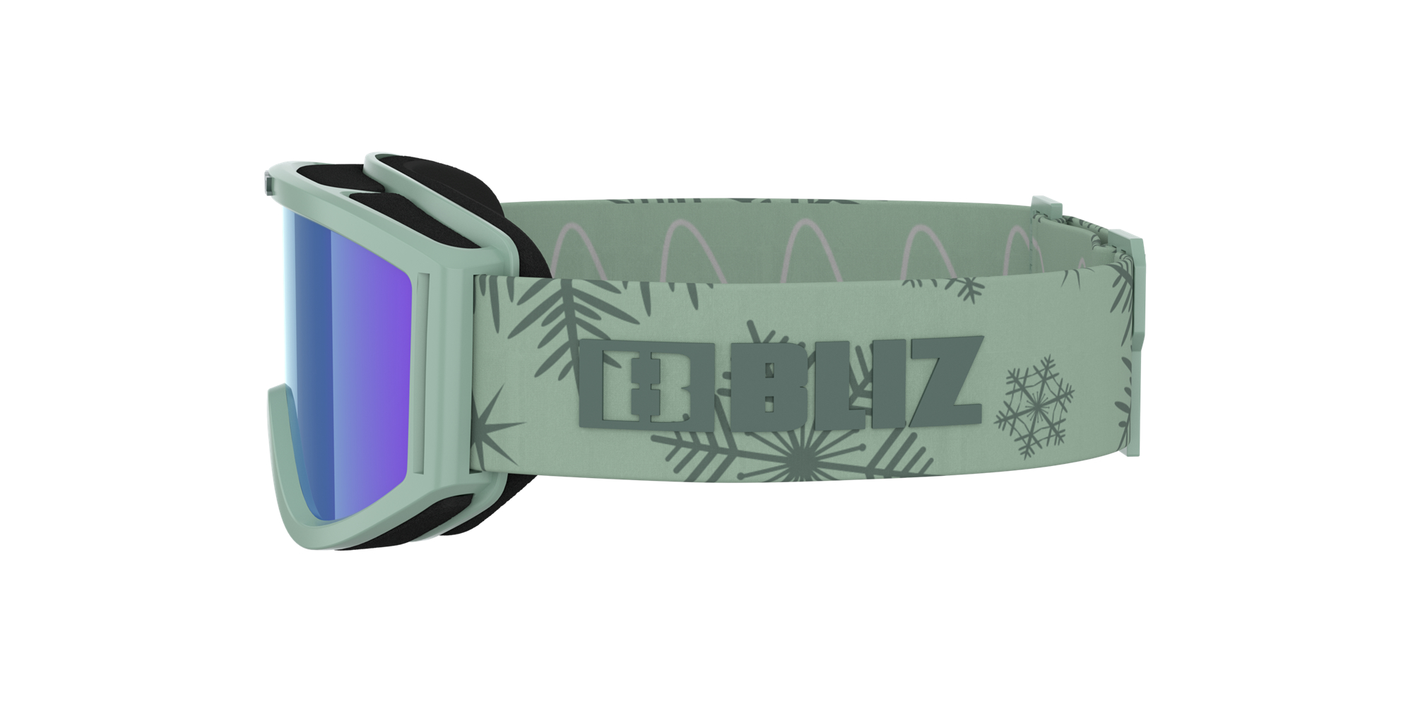 Bliz Pixie Ski Goggles Matte Green With Dark Green Logo / Brown Blue | THKL95307