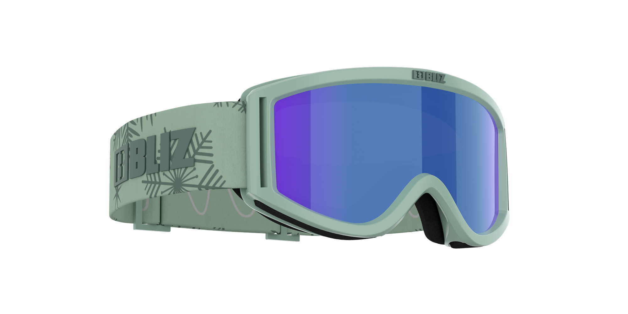 Bliz Pixie Ski Goggles Matte Green With Dark Green Logo / Brown Blue | THKL95307