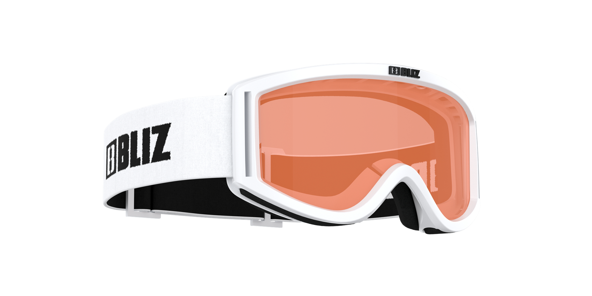 Bliz Pixie Ski Goggles Matte White With Black Logo / Orange | YQSH38927