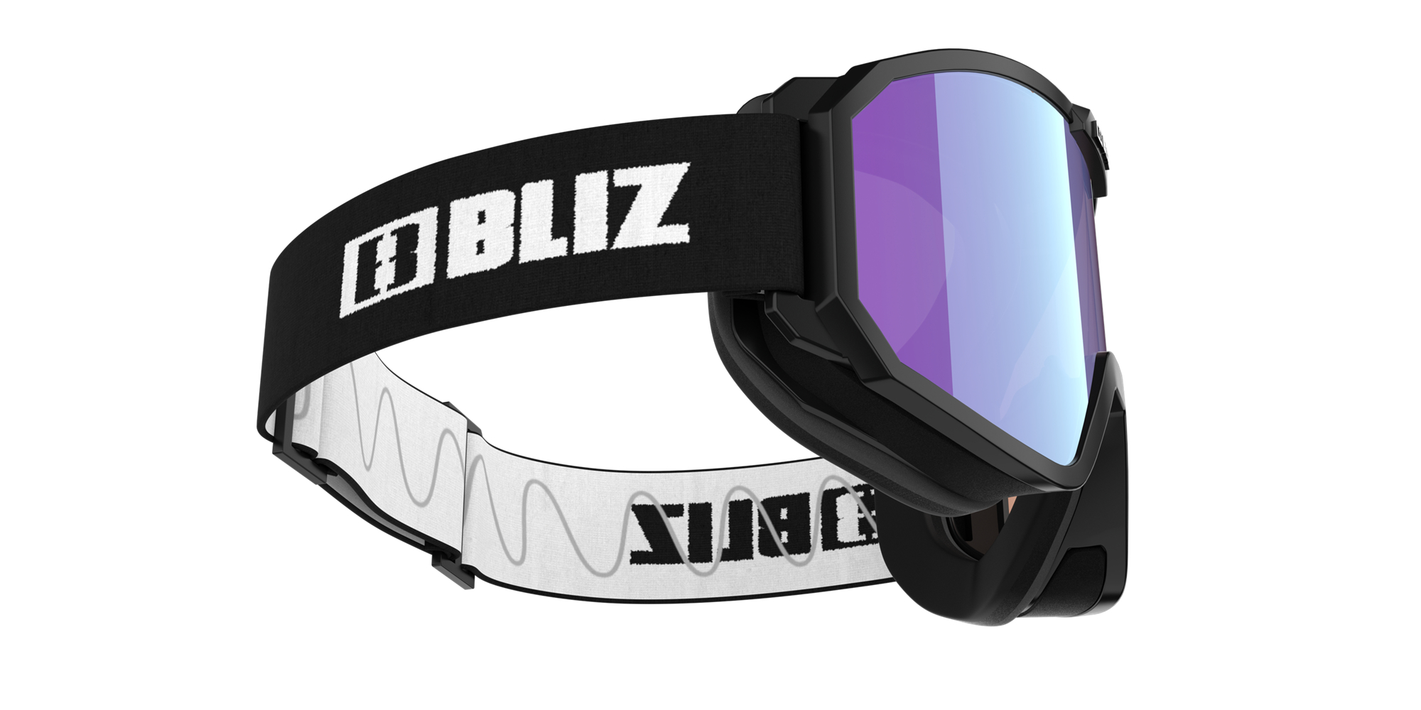 Bliz Rave Jr Ski Goggles Black - White Logo / Light Orange/Blue | GWTB97215