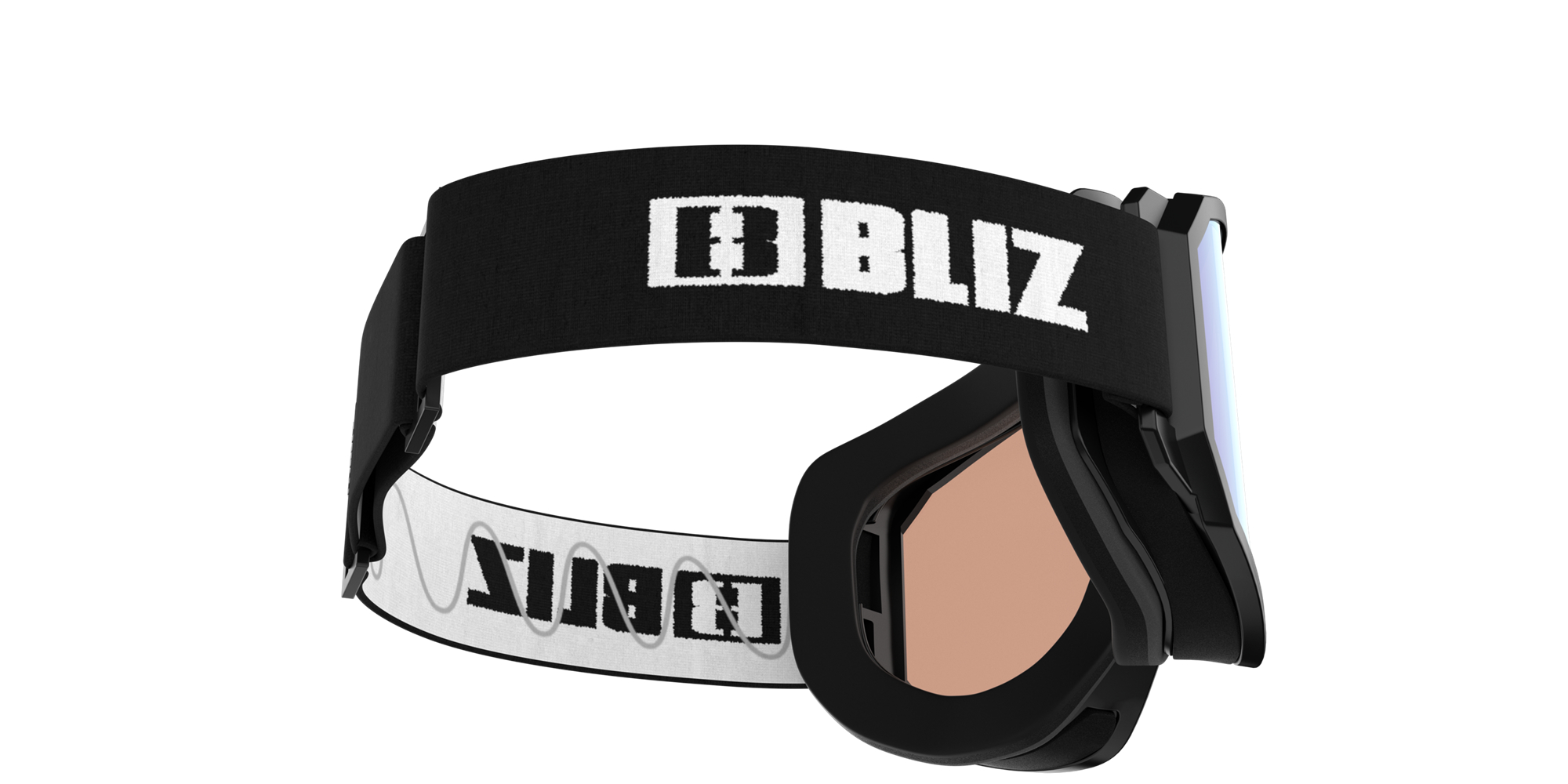 Bliz Rave Jr Ski Goggles Black - White Logo / Light Orange/Blue | GWTB97215