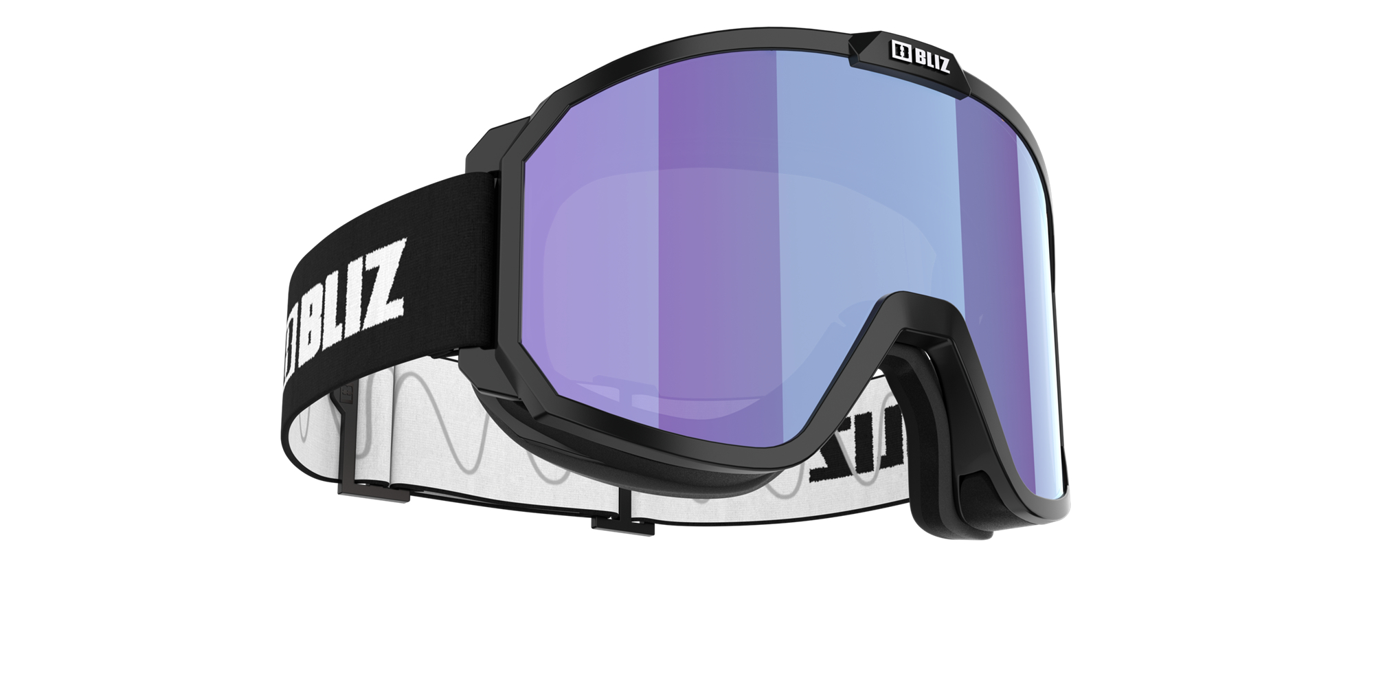 Bliz Rave Jr Ski Goggles Black - White Logo / Light Orange/Blue | GWTB97215