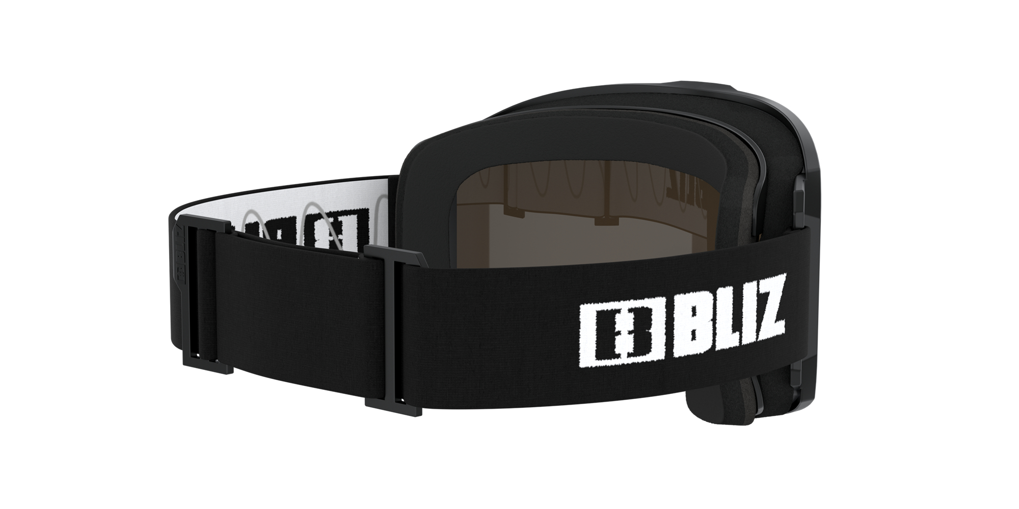 Bliz Rave Jr Ski Goggles Black - White Logo / Brown Blue | DZYQ89516