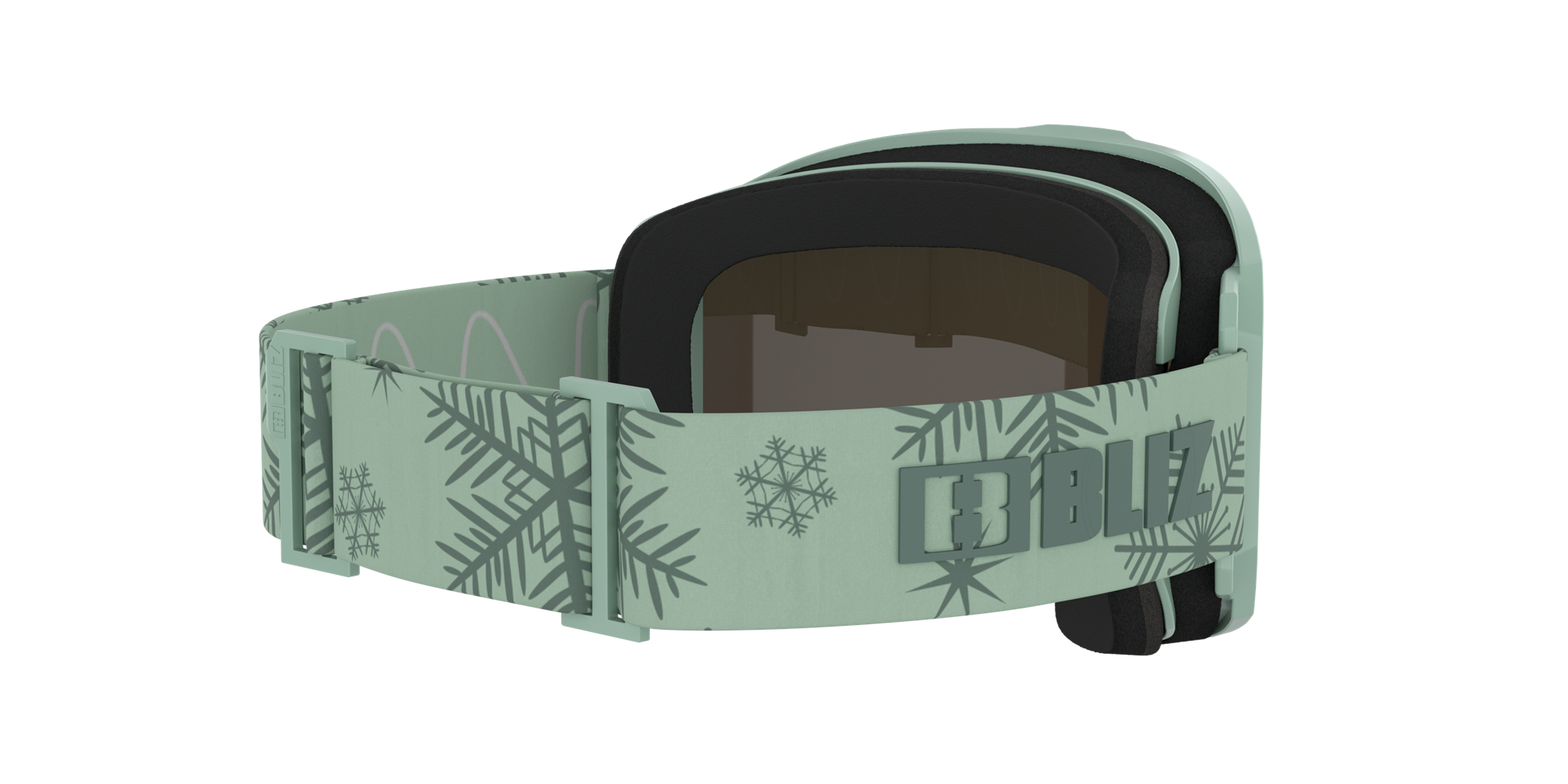 Bliz Rave Jr Ski Goggles Matte Green With Dark Green Logo / Brown Blue | ZKJO45283