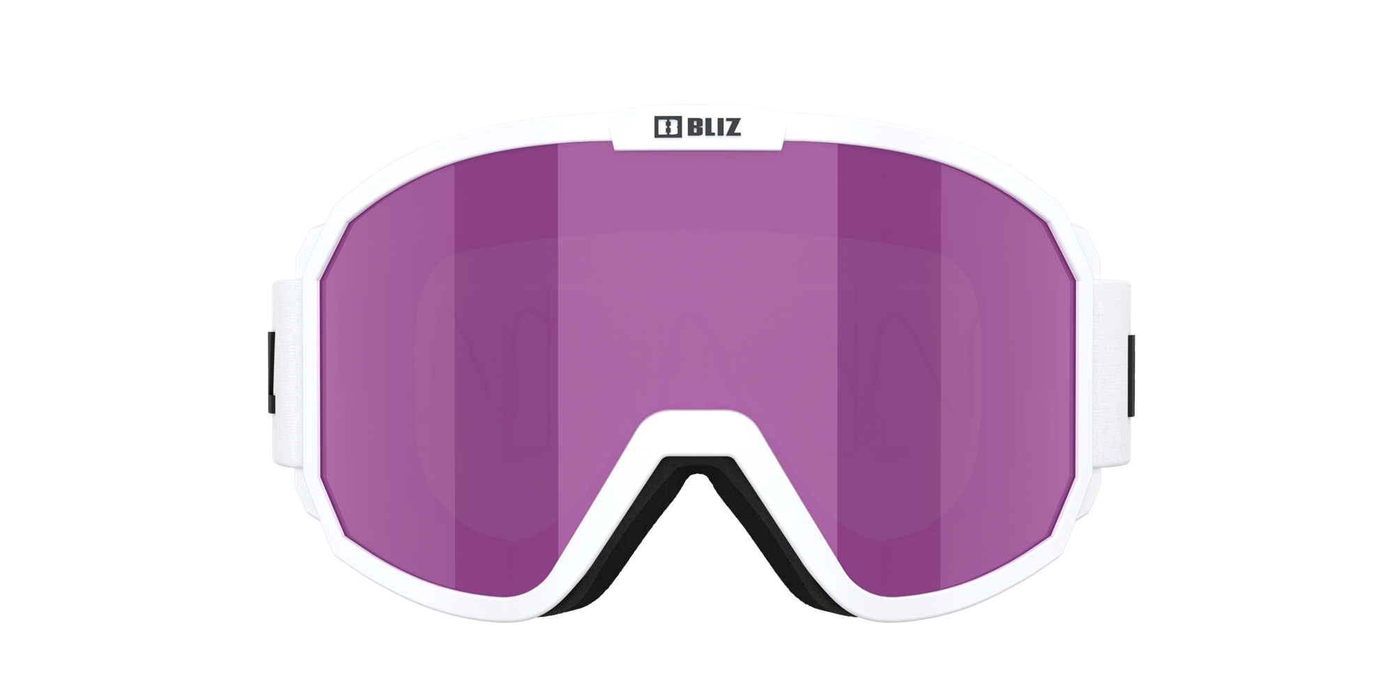 Bliz Rave Jr Ski Goggles Matte White With Black Logo / Brown Pink | RKQO60789