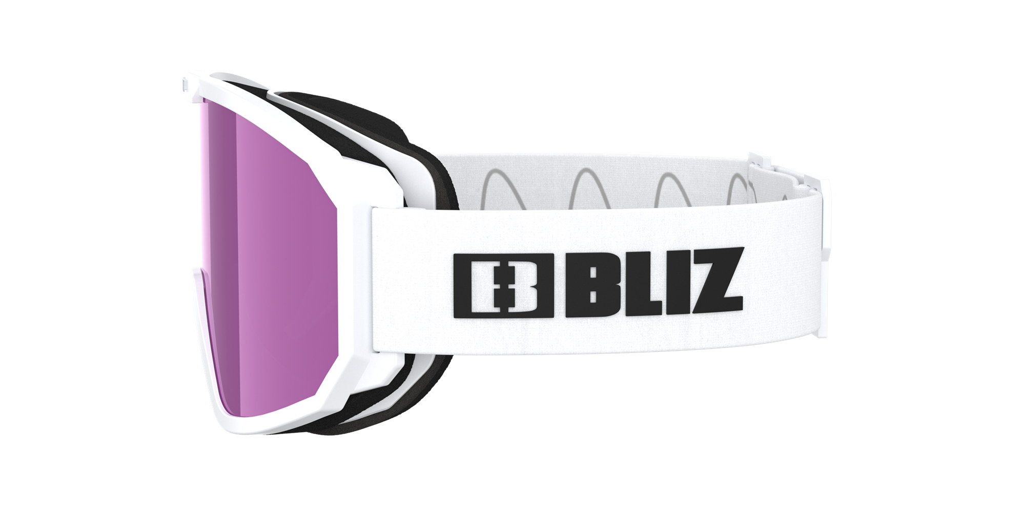 Bliz Rave Jr Ski Goggles Matte White With Black Logo / Brown Pink | RKQO60789