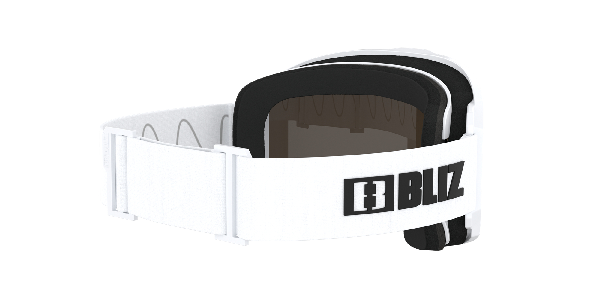 Bliz Rave Jr Ski Goggles Matte White With Black Logo / Brown Pink | RKQO60789