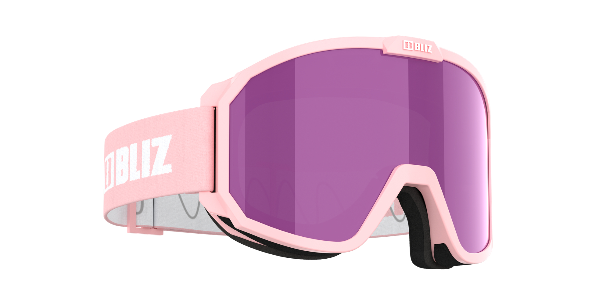 Bliz Rave Jr Ski Goggles Powder Pink - White Logo / Brown Pink | NZLI31208