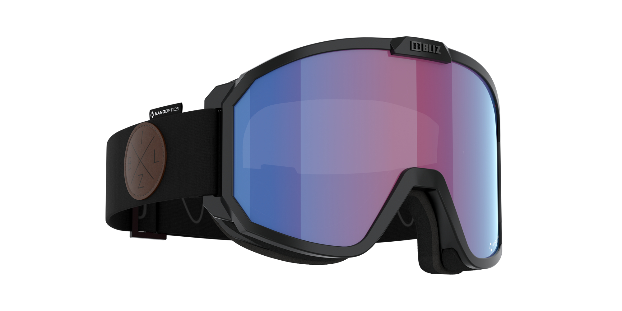 Bliz Rave Ski Goggles Black - White Logo / Violet/Blue | QIAD14972