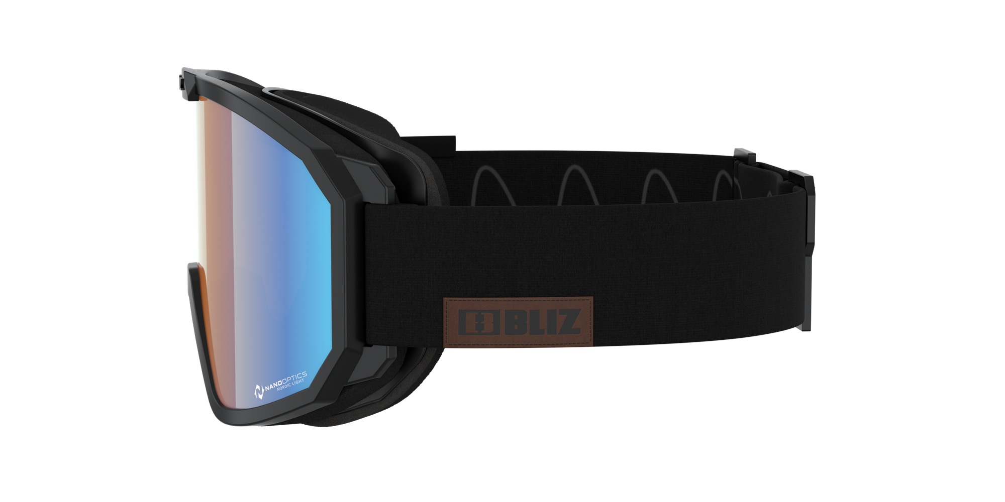 Bliz Rave Ski Goggles Black - White Logo / Orange/Blue | PFQN93764