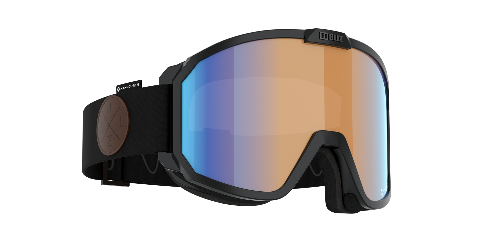 Bliz Rave Ski Goggles Black - White Logo / Orange/Blue | PFQN93764