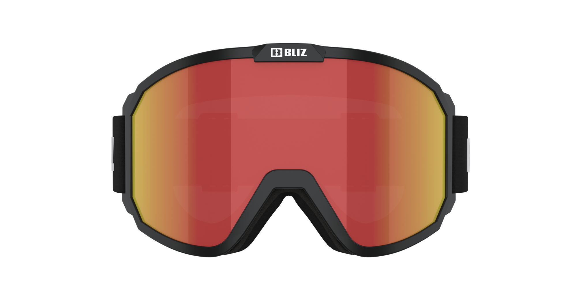 Bliz Rave Ski Goggles Matte Black With White Logo / Brown Red | GIVF26359