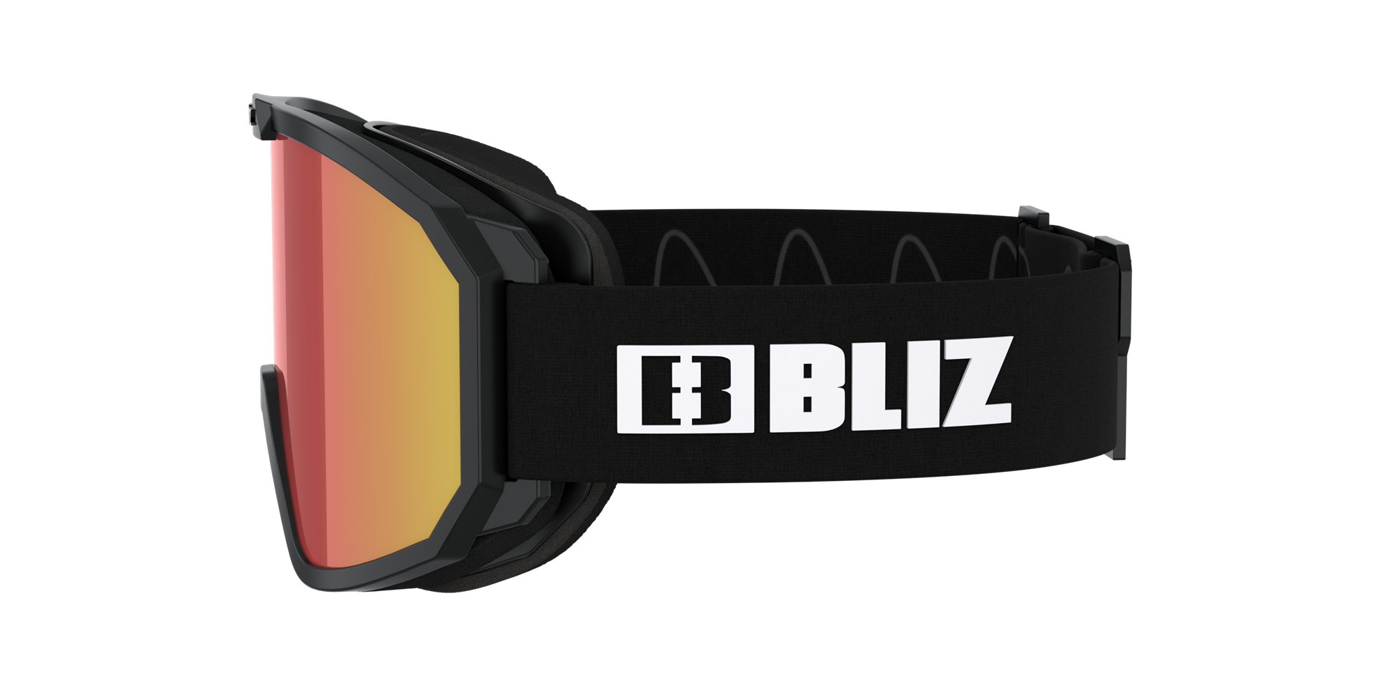 Bliz Rave Ski Goggles Matte Black With White Logo / Brown Red | GIVF26359