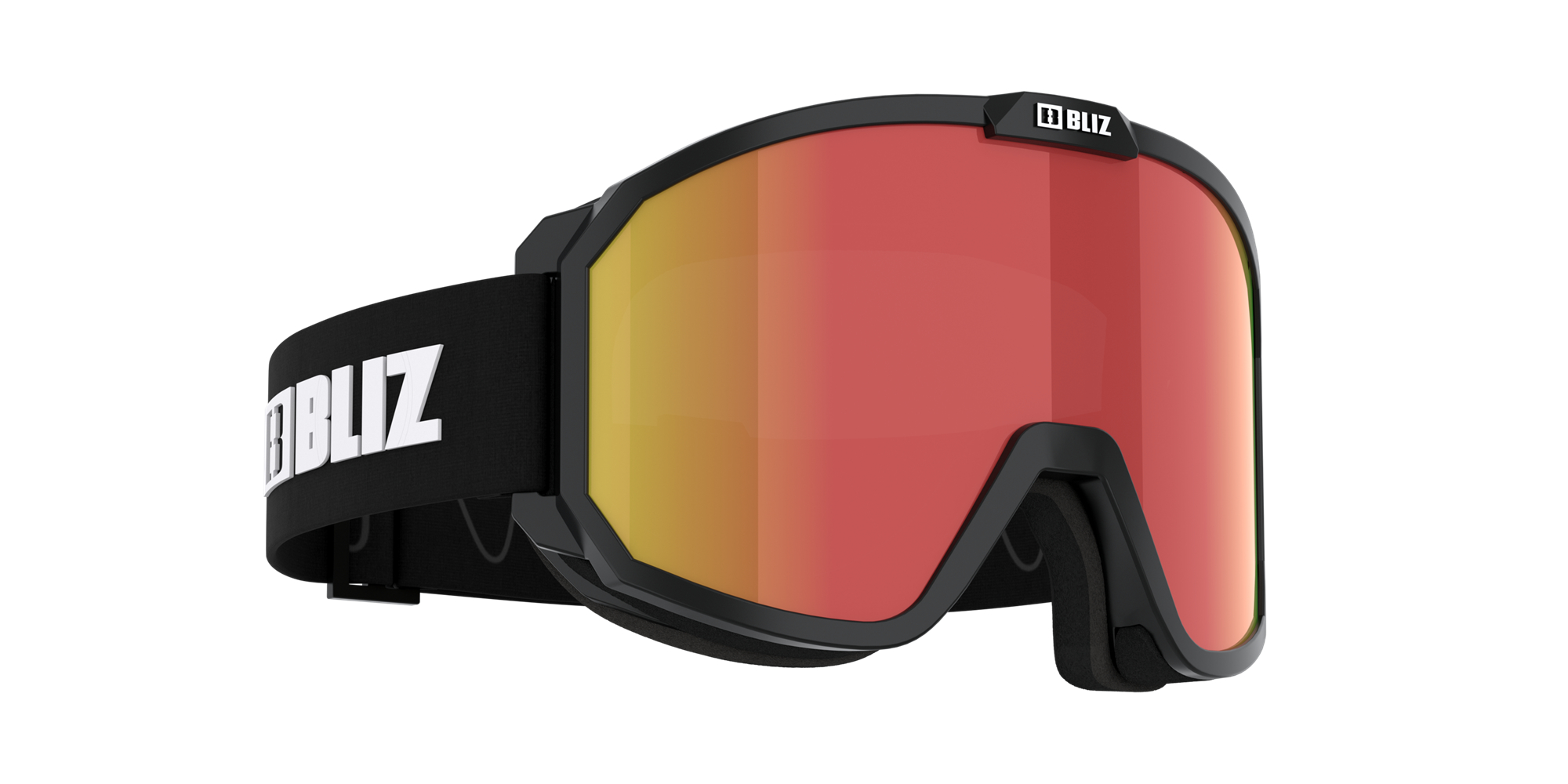 Bliz Rave Ski Goggles Matte Black With White Logo / Brown Red | GIVF26359