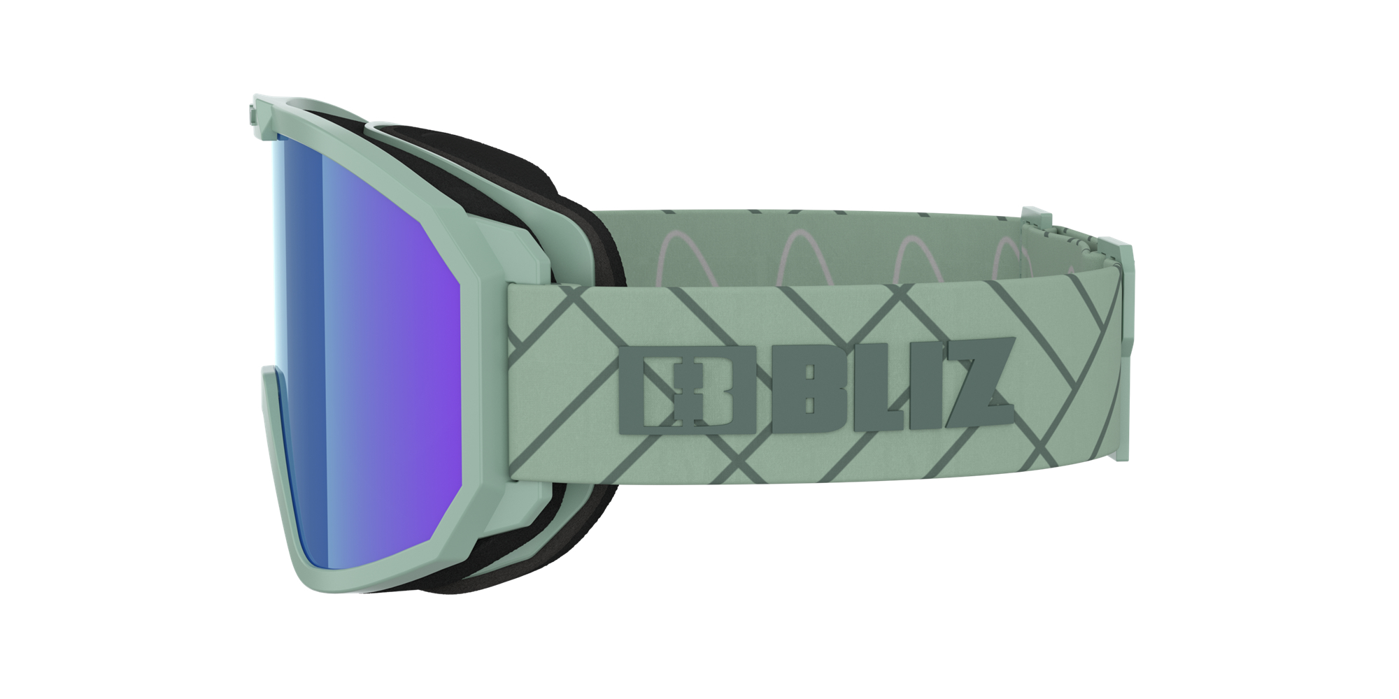 Bliz Rave Ski Goggles Matte Green With Dark Green Logo / Brown Blue | GPUF64823