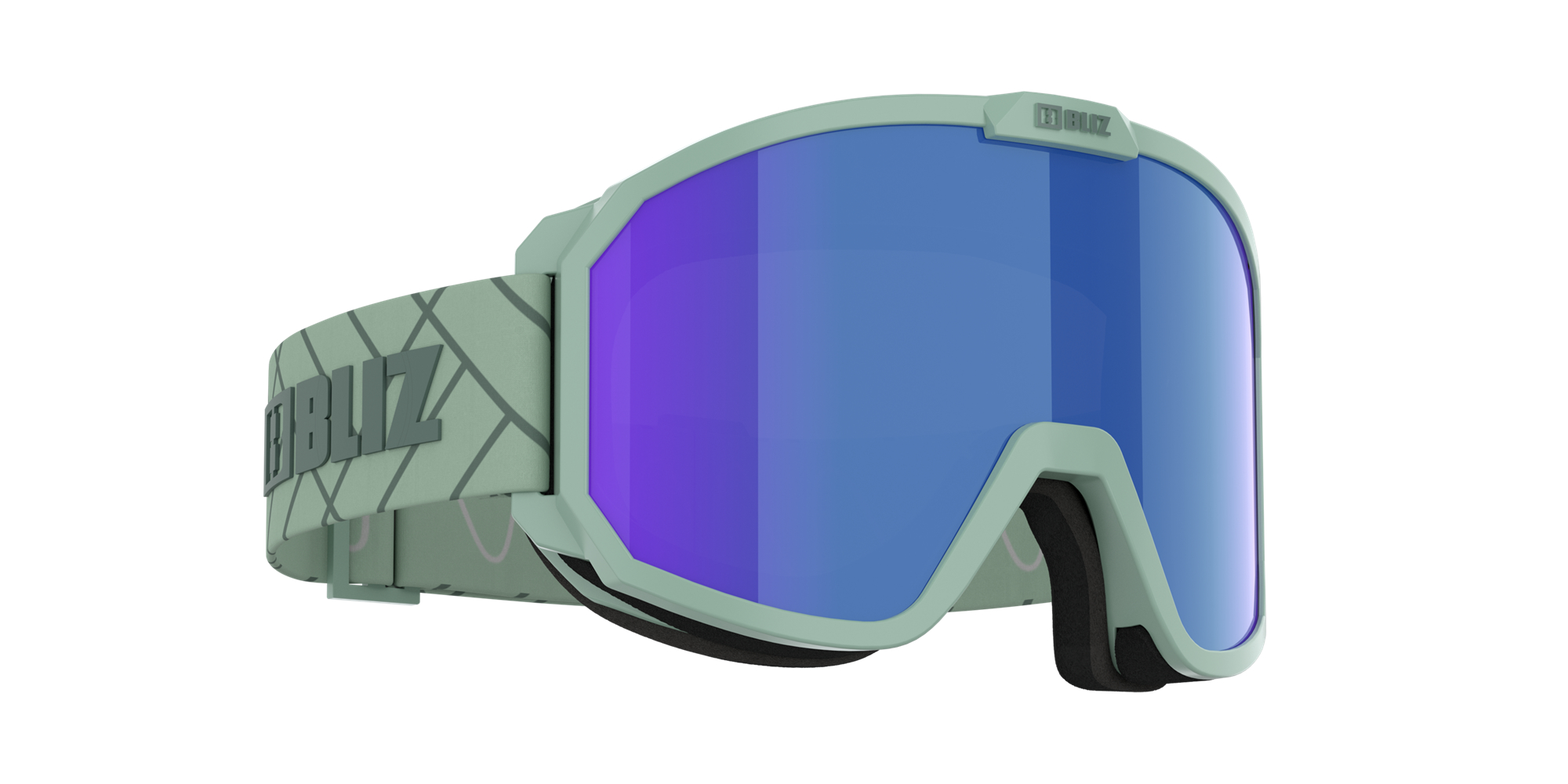 Bliz Rave Ski Goggles Matte Green With Dark Green Logo / Brown Blue | GPUF64823