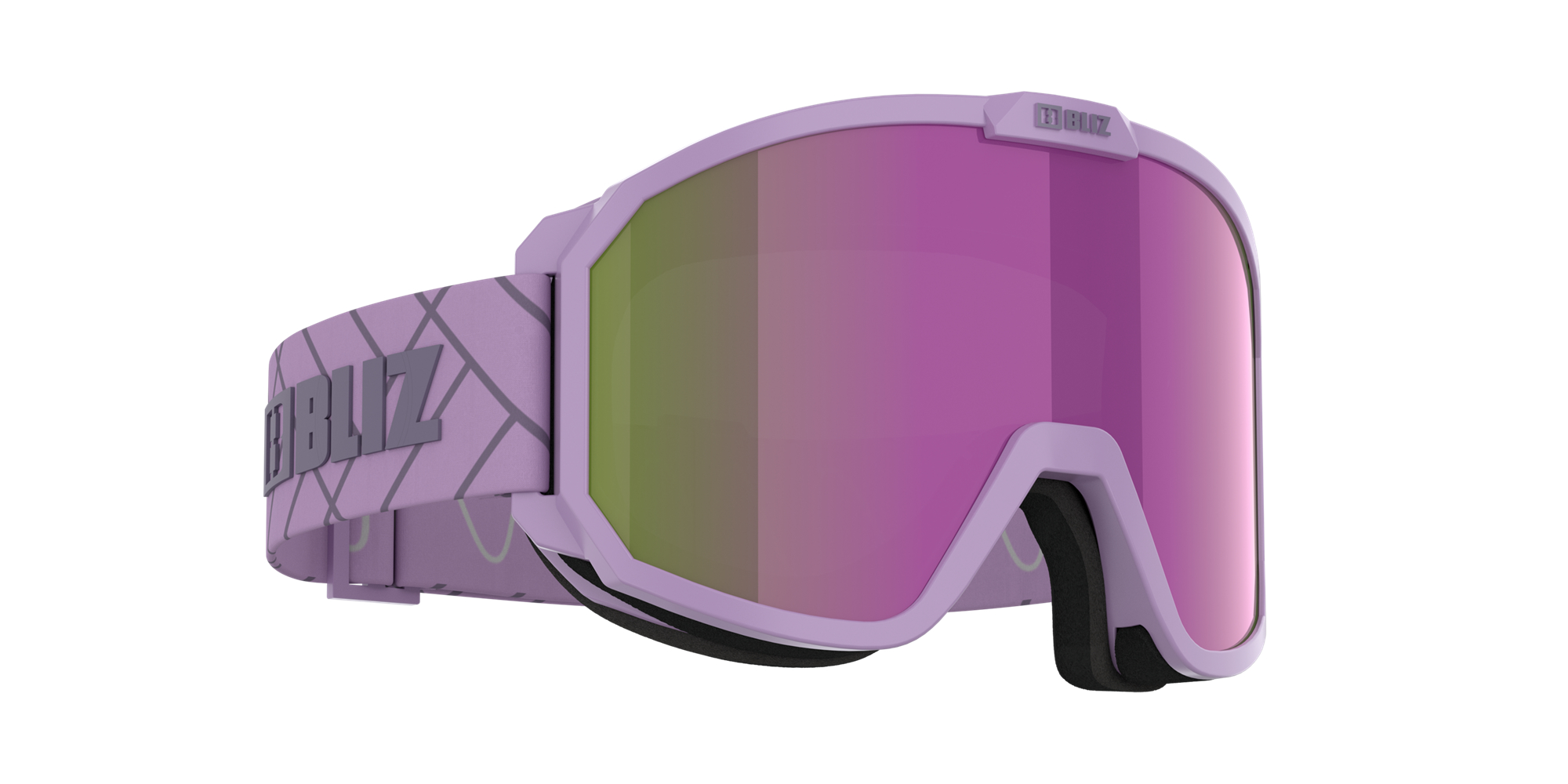 Bliz Rave Ski Goggles Matte Purple With Dark Purple Logo / Brown Purple | MHYA82601