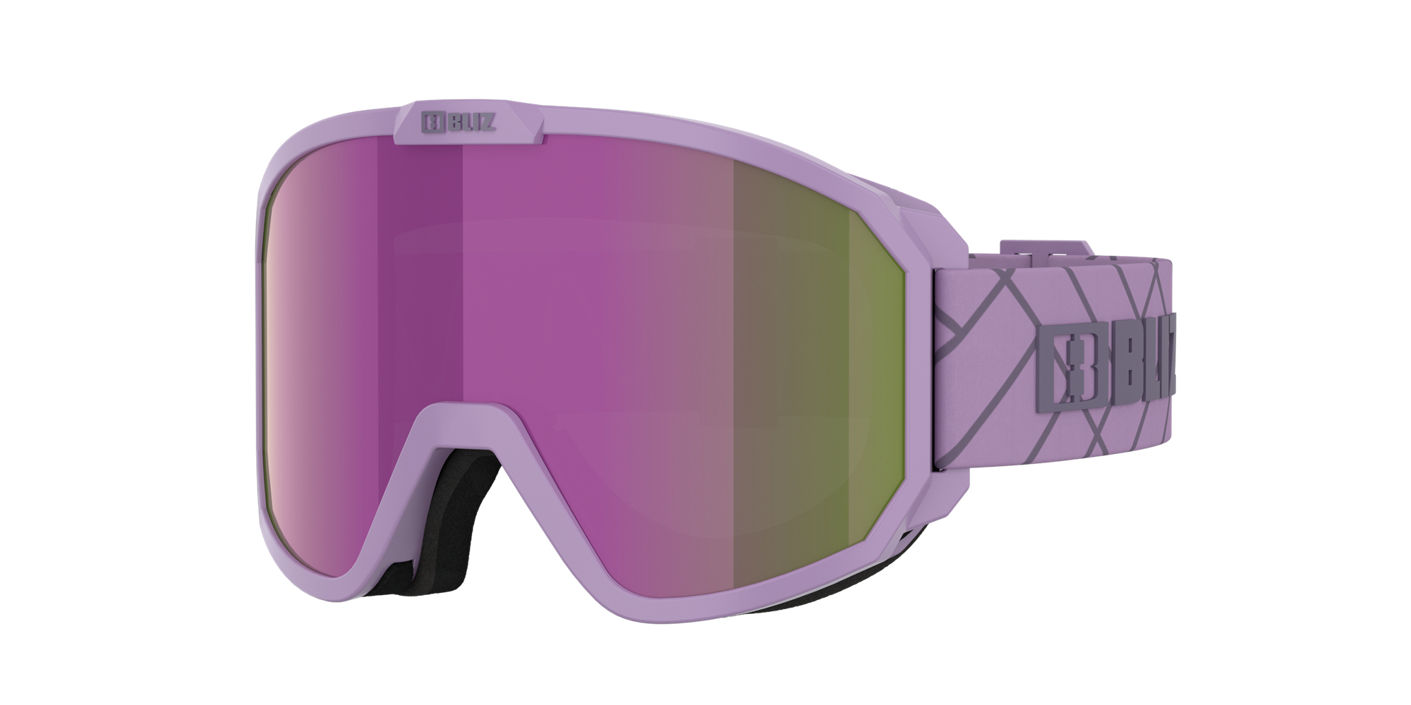 Bliz Rave Ski Goggles Matte Purple With Dark Purple Logo / Brown Purple | MHYA82601