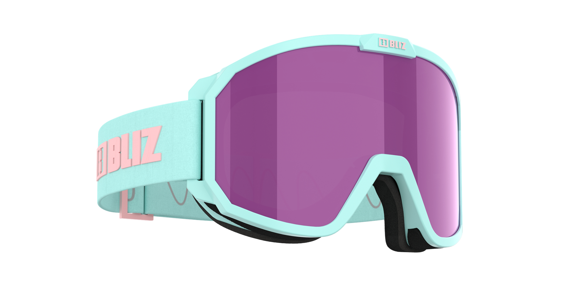 Bliz Rave Ski Goggles Mint - Pink Logo / Brown Pink | YROA92358