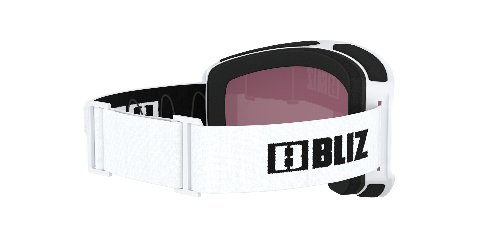 Bliz Spark Ski Goggles White / Pink/Silver Mirror | FGMT17642