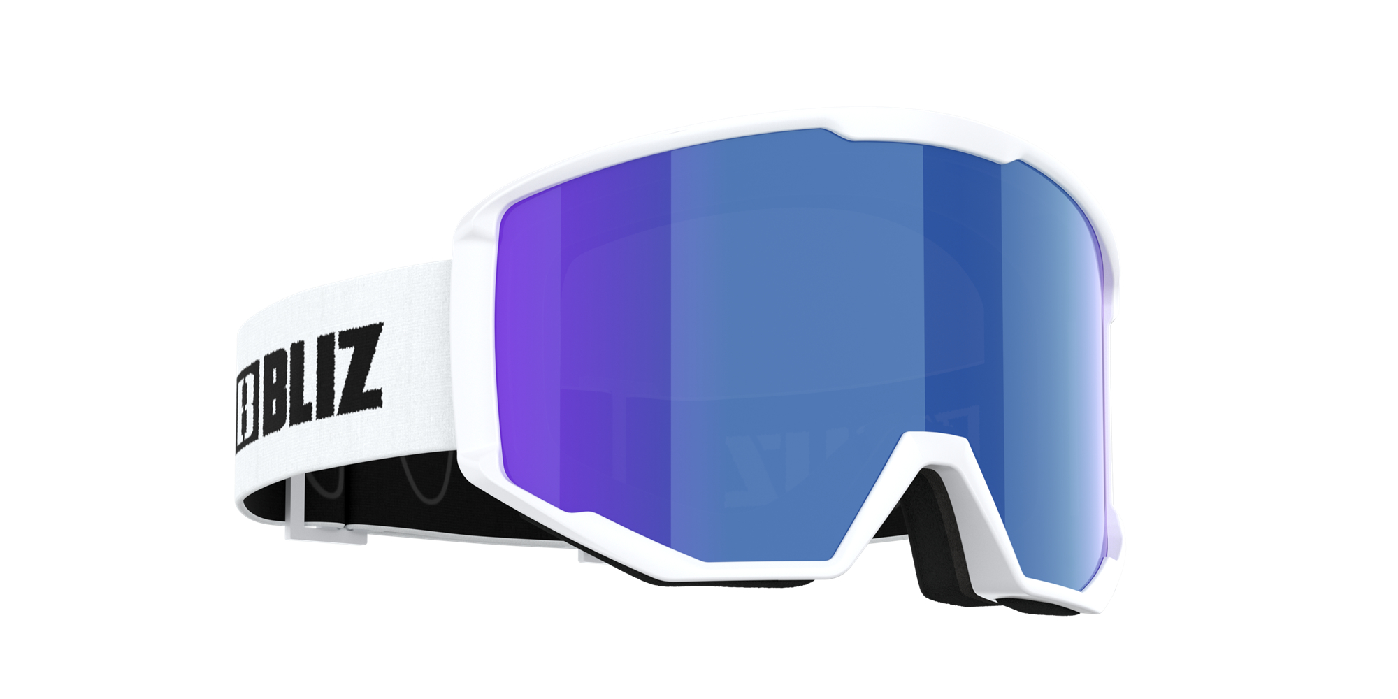 Bliz Spark Ski Goggles White / Smoke/Blue | XIVC03654